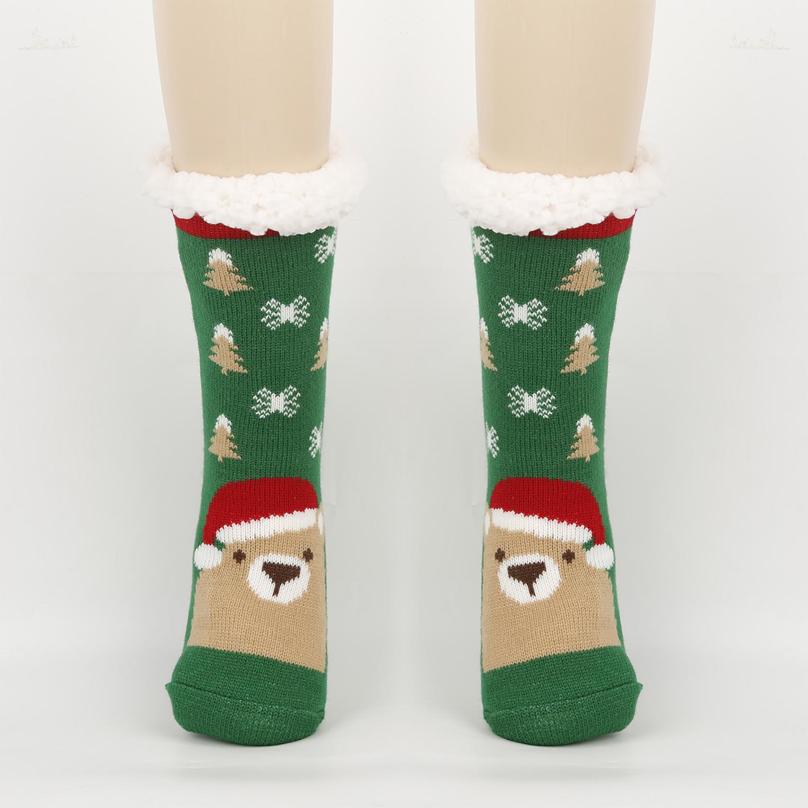 

Женские рождественские носки, носки для пола, зимние ботинки, утолщенные флисовые домашние носки для сна, носки-чехлы для ковра One Size