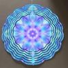 3D Dream Mandala Flower Pattern Wind Changer - Metal Kinetic Garden Decoration, Colorful Rotating Metal Hanging Ornament, Outdoor Wind Chime
