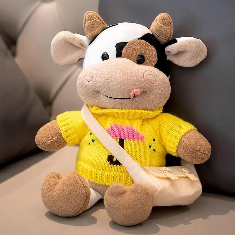 Cute Milk Cow Plush Toy Animal Stuffed Doll Festival Present Birthday Gift Home Decoration Stuffed Plush Animals Toys For Boys