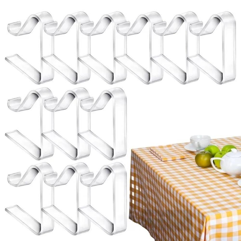 Stable Fixed Windproof Clips Transparent Table Cloth Holder Prom Clamps Tablecloth Clips  Outdoor