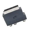 SCART Converter Plug Connector 21P Adapter SCART to 3RCA With Switches Converter for Video Conversion
