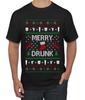 Merry Drunk Couples Matching Ugly Christmas Men's T- Shirt