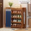 Bamboo Shoe Rack: Multi-Layer Dustproof Cabinet for Compact Home Storage