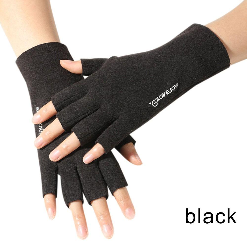 German Velvet Touchscreen Half Finger Gloves Semi-Finger Short Mittens Warm Gloves Riding Gloves