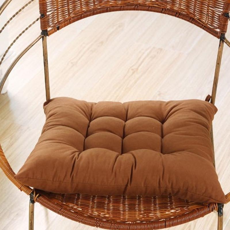 Thickened Dining Chair Seat Pad 46x46cm Slip Proof Chair Cushion for Kitchen Garden Office Multi Color