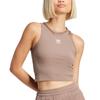 adidas Women's Essentials Ribbed Tank Top Trace Brown JC9009