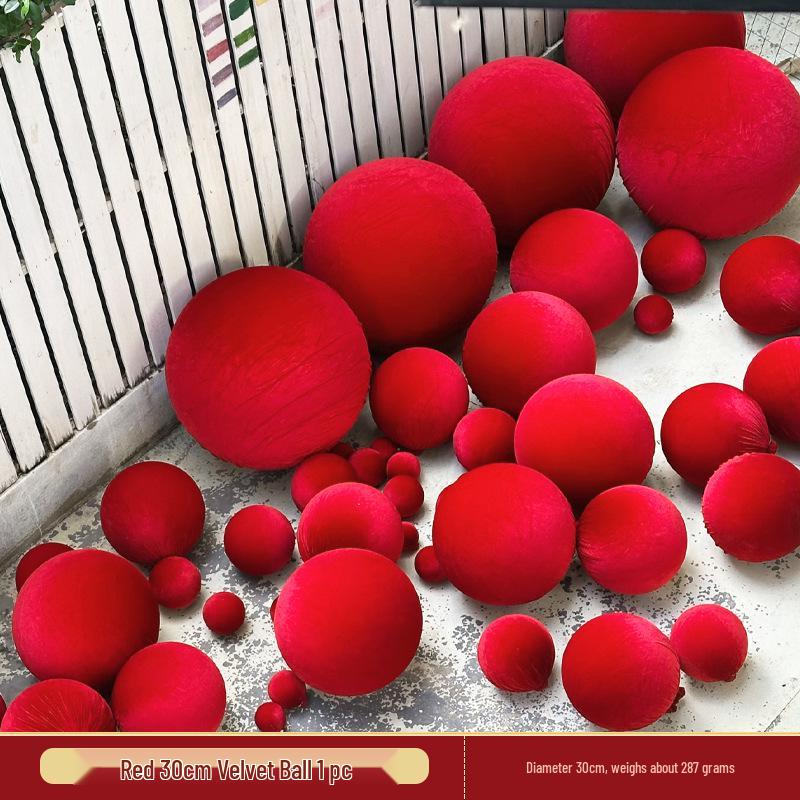 Festive Wine Red Velvet Pendant for New Year & Spring Festival Decorations