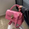 Letnia torba crossbody w cukierkowym kolorze z wyższej półki, modna torebka damska, prosta mała kwadratowa torebka z teksturą skóry, nowa torebka do noszenia na co dzień