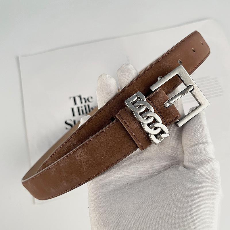 Velvet Matte Leather Women'S Belt Cowhide Women'S Women'S Belt With Casual Pants Jeans Girls Belt