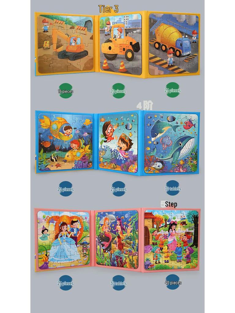 Portable Magnetic Puzzle Book for Early Childhood Education