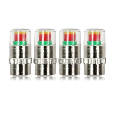 4Pcs Car Tire Pressure Gauge Valve Cap Car Tire Pressure Indicator Tire Pressure Gauge Indicator Sensor External Valve Detection