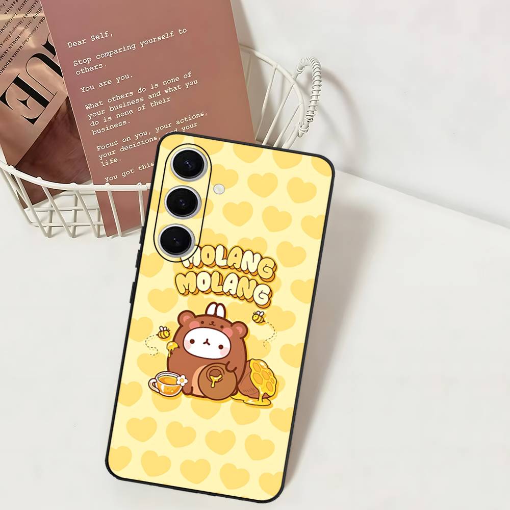 

Kawaii Cute Rabbit M-MolangS Anime Phone Case For Samsung S 24 Fe 25 Ultra Plus 20 Lite 21 30 22 23 24 22 Ultra 5G Fundas Samsung S20 ULTRA 5G