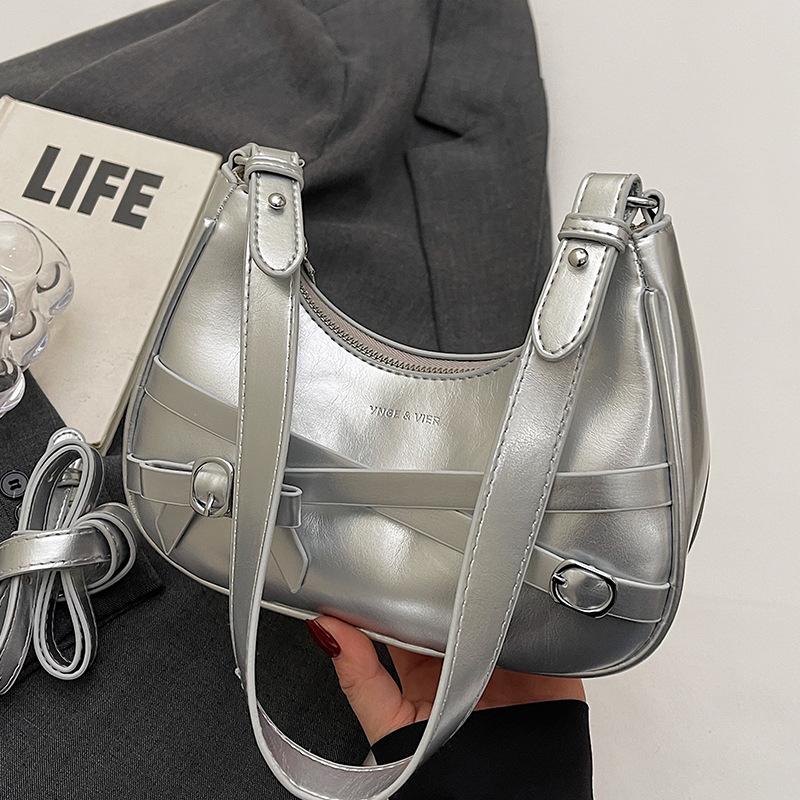 Korean High-end Temperament Spice Girl Style Underarm Dumpling Bag Fashionable Versatile Niche Design Single Shoulder Messenger Women's Bag