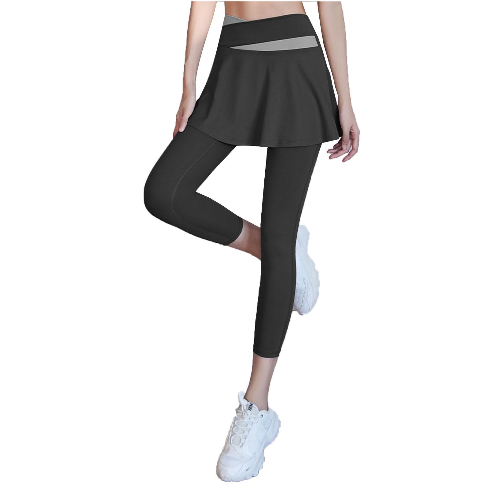 

Женские леггинсы для йоги и фитнеса, боковые карманы с высокой талией, женские узкие брюки для занятий спортом на открытом воздухе L чёрный