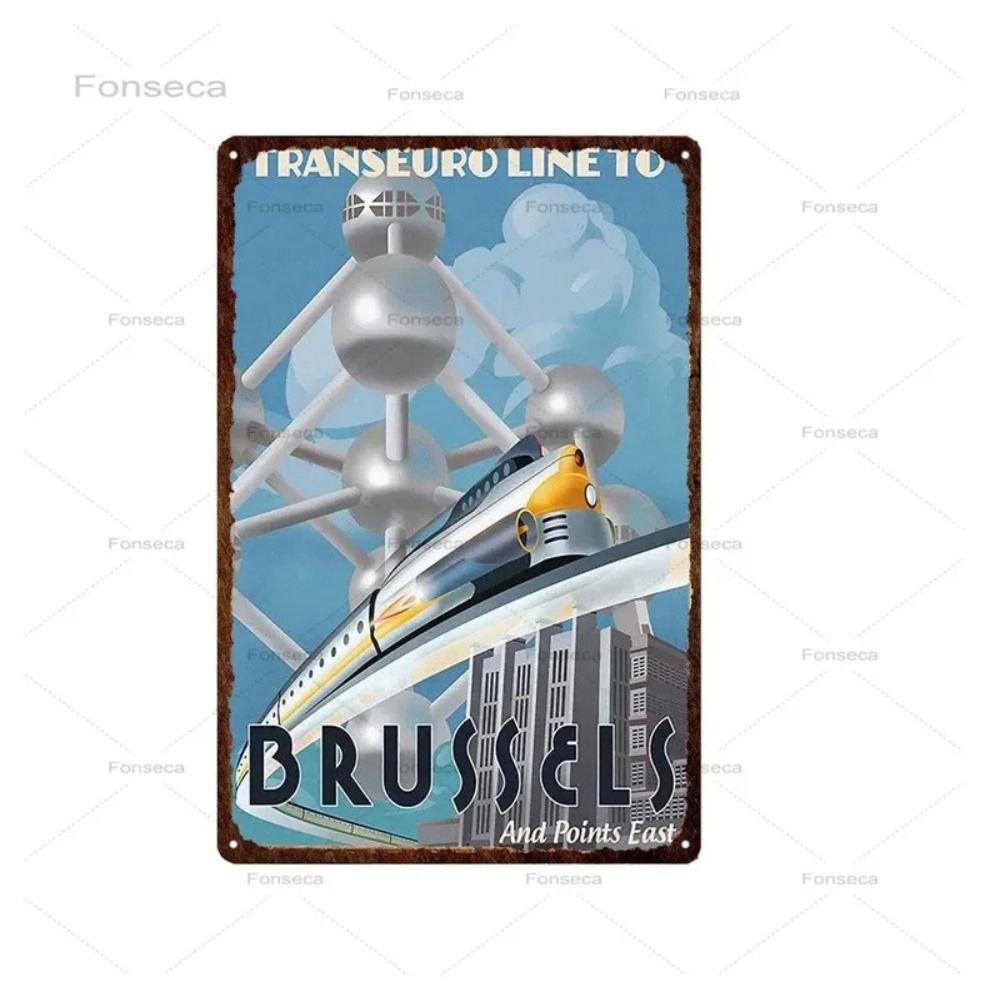 Metal Sign London Retro Wall Decor 20x30 cm