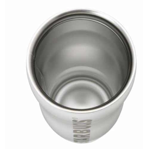 Starbucks Curved Stainless Steel Bottle, Matte White, 355ml