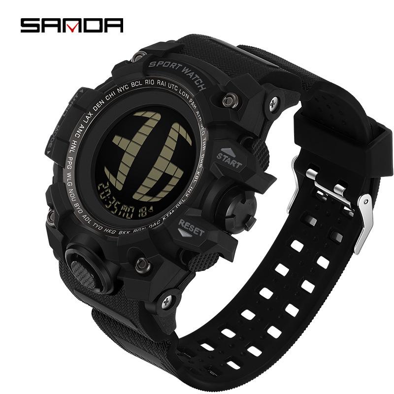 

Sanda Trendy Cool Sports Digital Watch with Multifunctional Calendar & Luminous Display