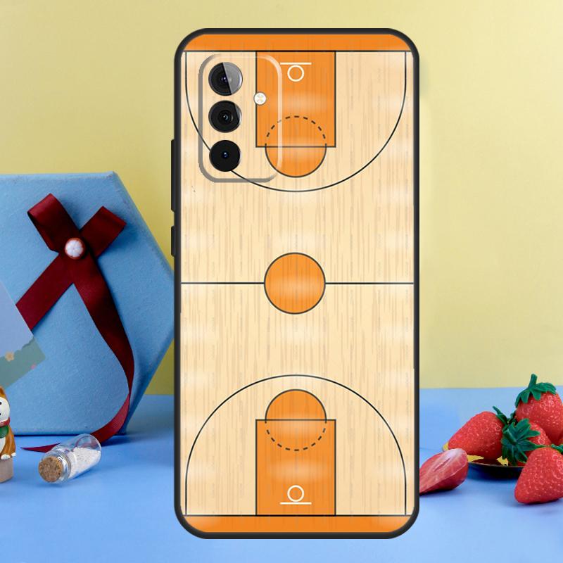 Basketball Court Diagram Case For Samsung Galaxy A26 A16 A36 A56 A15 A35 A55 A14 A34 A54 A12 A32 A52 A13 A33 A53 A17