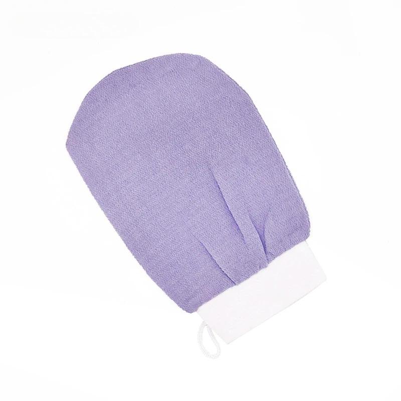 1-Pack Double-Sided Exfoliating Gloves | Magic Exfoliating Gloves | Amazing Home-Use Back Scrubber, Exfoliating, and Tanning Gloves