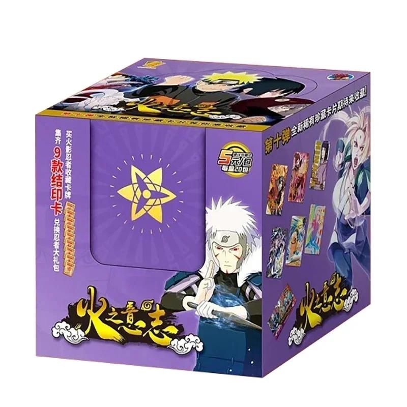 Genuine Naruto Card Will of Fire Deluxe Collection Edition Card Naruto Sasuke Anime Character Cards Collection Toys Kids Gifts