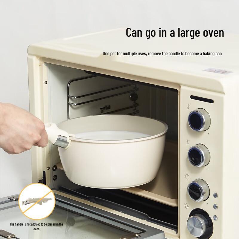 Set de Cocina REDCHEF de 5 Piezas con Mango Desmontable, Cerámico Antiadherente