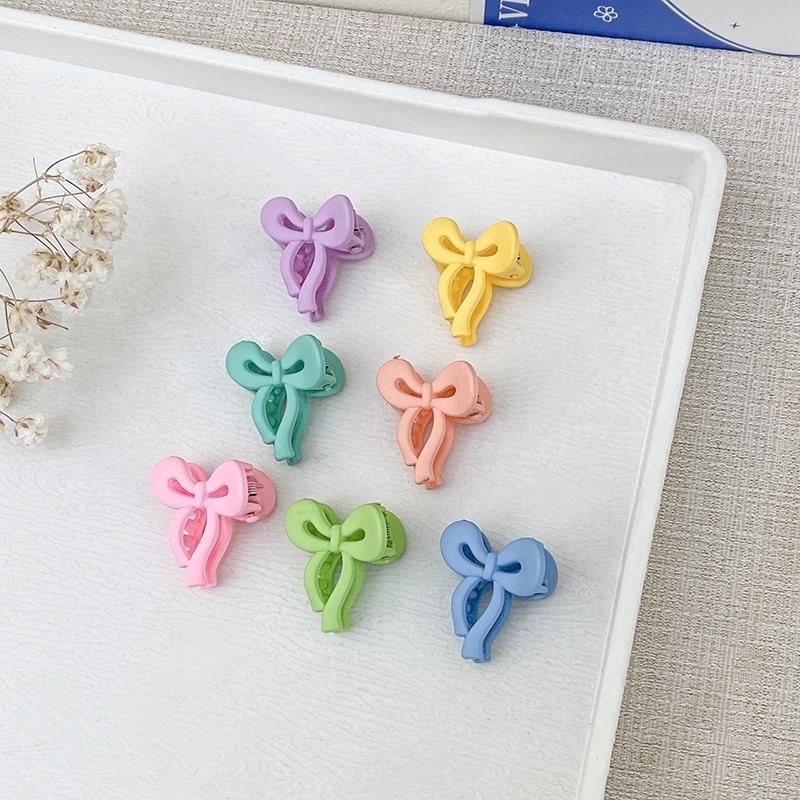 New Candy Color Gradient Bow Small Hair Clip for Women's Cute Mini Exquisite Colorful Grasp Clip Girl Hair Accessories