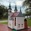 124447 Architectural Assembly of Church Building Blocks Set