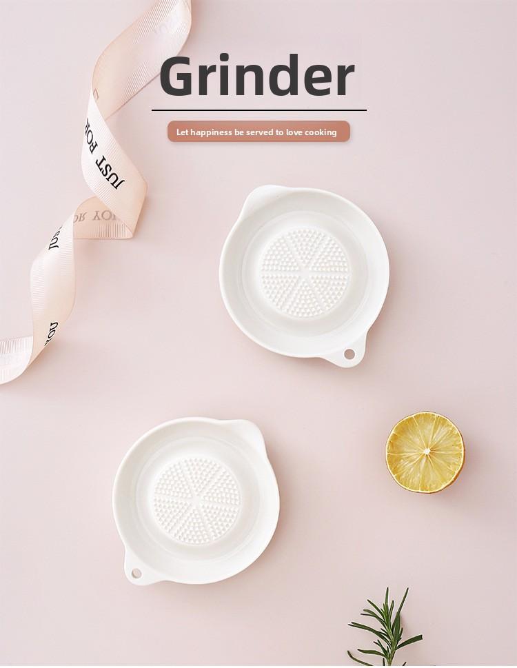 1pc NEW  white Simple Style Ceramic Burnishing Machine Portable Porcelain Carrot Ginger Grinding Household Burnishing Machine