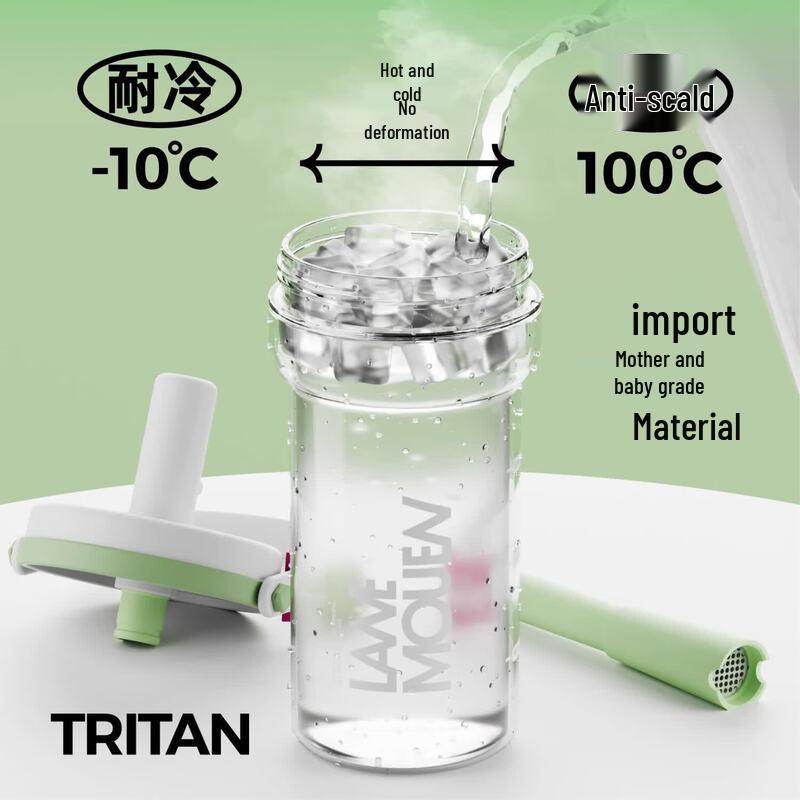 Lan Meng Portable Sports Water Bottle with Straw