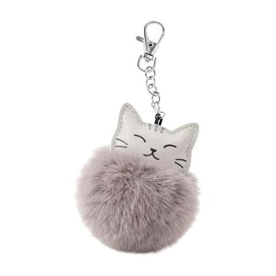 [Coyoohouse] Fluffy Plush Keychain Cat Fluffy Cute Bear Design with Strap Backpack/Bag Accessory Perfect Christmas/Children's Day Gift Fashion Key