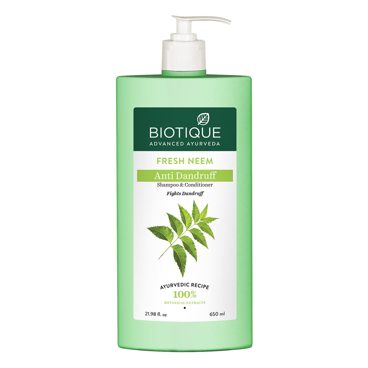 

Biotique Neem Shampoo And Conditioner 650ml Anti Dandruff Treatment For Dry Itchy Scalp Hair Growth Fresh Lustrous