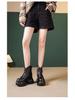 Women's Small Leather Martin Boots, Thick Sole, Chunky Heel, Versatile Low-Top Short Boots for Autumn/Winter 2025.