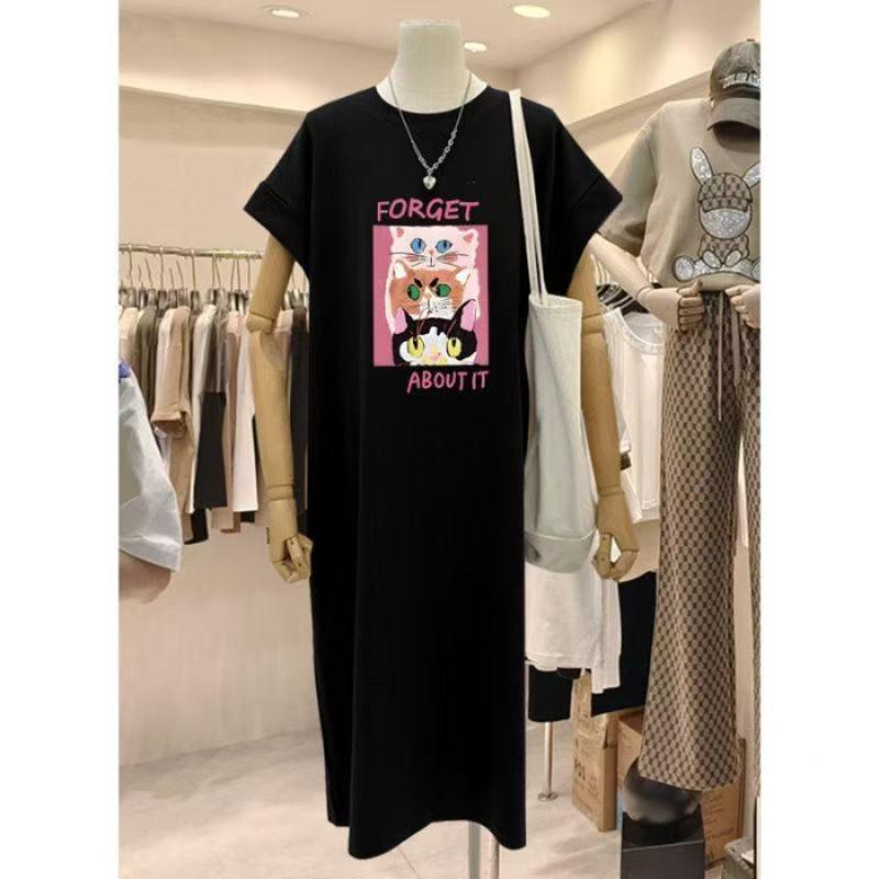

Summer Clothing: Long Over-the-knee Dress That Flatter The Figure and Are Slimming. 4XL чорний