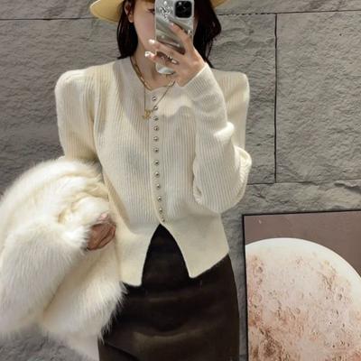 Long Sleeve Sweater Base Cardigans Women's Autumn and Winter New Style Beautiful Knit Top