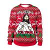 New Christmas Santa Claus Ugly Fashion Casual 3D Digital Printing Personalized Round Neck Long Sleeve Pullovers