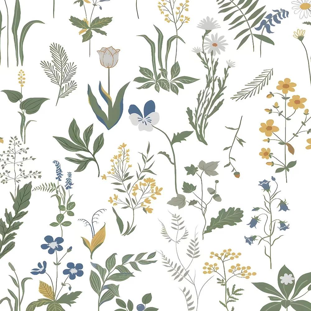 Waterproof Shower Curtain - Forest Green Plant & Flower Pattern, Digital Print, Ideal For Bathroom & Toilet Partitions