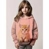 Barneklær Jentegensere Langermede Søte 3D-kattetrykk Barn Vår Høstklær Uformelt Tegneserie Utendørs Jenteklær Topper
