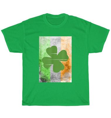 NEW Irish Flag Shamrock Clover Saint Patrick Day T-Shirt Unisex Funny Tee Gift