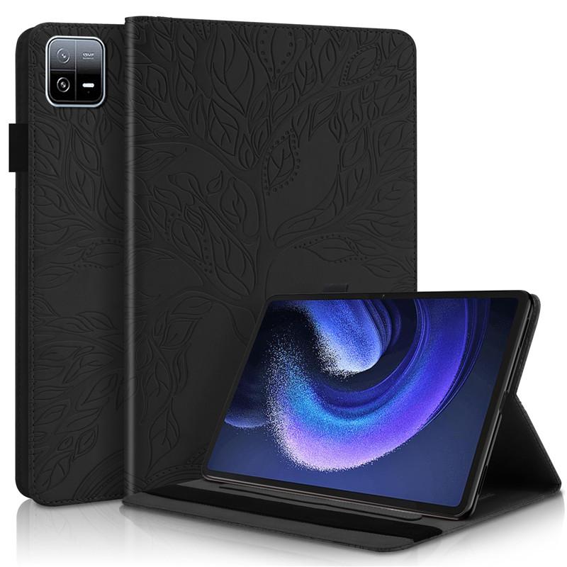 

For Xiaomi Pad 7 / Pad 7 Pro 11.2 Inch 2024 Case Flip Flio 3D Tree Print PU Leather Wallet Cover for MiPad 7 11.2 Tablet Case MiPad7 11.2 2024 чёрный
