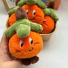 Good Luck Persimmon Plush Keychain Cute Soft Stuffed Fruit Pendant for Bags Backpacks Lucky Phone Charm Adorable Gift for Couples Friends