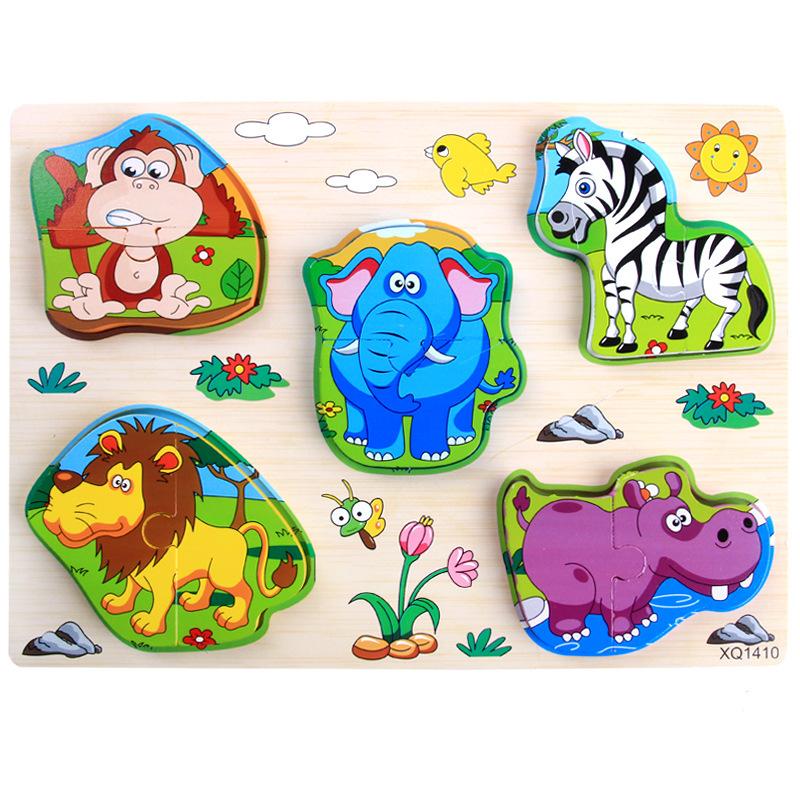 Children's Cartoon Three-Dimensional Puzzle Dinosaur Animal Traffic Shape Pairing Puzzle Toy Gift