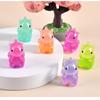 6Pcs Multicolors Luminous Unicorn Animal Miniatures Resin Ornaments Fairy Garden Decoration Micro Landscape