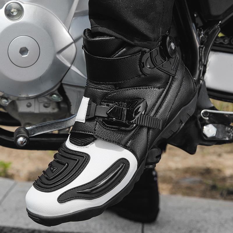 36-48 Unisex motociklu zābaki, liela, maza āda, Citron pretslīdes motociklu zābaki