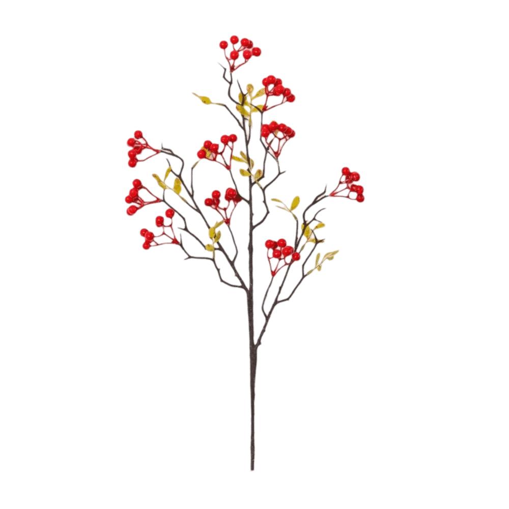 Long Branches Red Berry Bouquet Simulation Decorative Faux Foam Berry Realistic Plastic Fake Flower Bouquets Photography Props