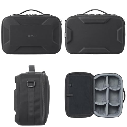 HAKUBA [.co.jp limited] HAKUBA Semi-Hard Inner Case Plus Shell Multi Container AZ M Size (6L) Black Camera Container Gadget Case Stackable AMZSP-MC6LB
