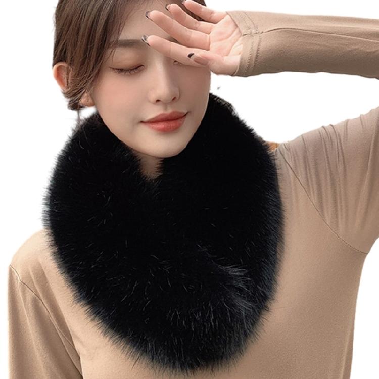Invisible Fix Clip Scarf for Girls Winter Plush Scarf for Students Dopamine Look