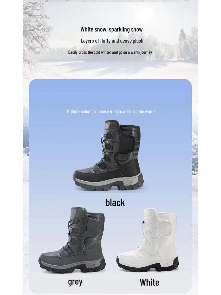 2024 Teplé zimní sněhule s kožešinovou podšívkou – Silný design s vysokým svrškem pro extrémní chlad, Ideální pro páry