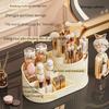 1pc Rotating Makeup Organizer, Vanity Tray for Brushes/Lipsticks | Compact Design, White & 4 Colors, Ideal for Desk Storage