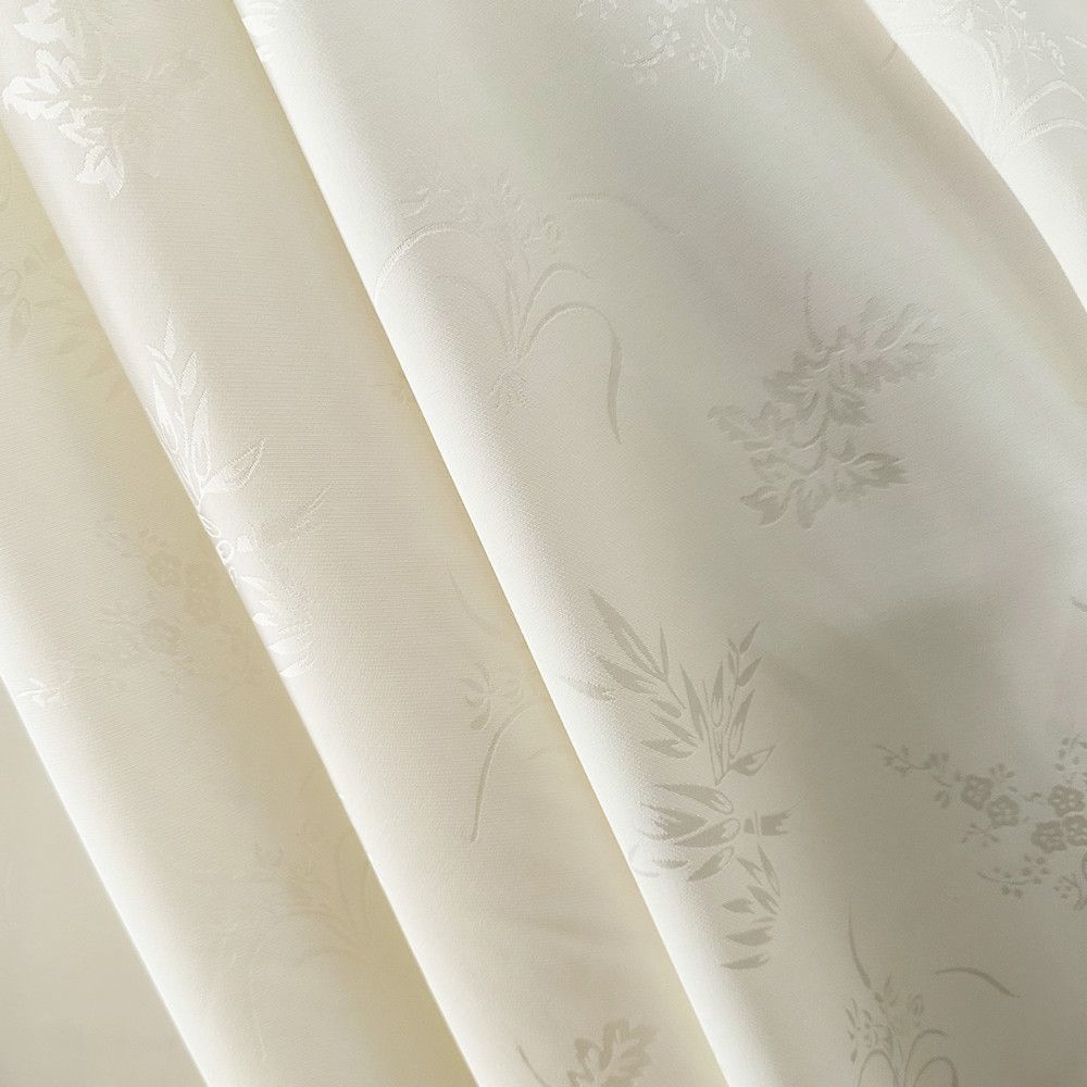 Thick and Heavy and Soft Bamboo Leaf Jacquard Satin Fabric Suitable for Wedding Gowns Formal Dresse and Designer Clothing Fabric