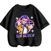 Fashion Trendy Fun 2026 67 Six Seven Crew Neck Tshirt 3-14Y Boys Girls Summer Cute Kawaii Cartoon Street Hot Outdoor Casual